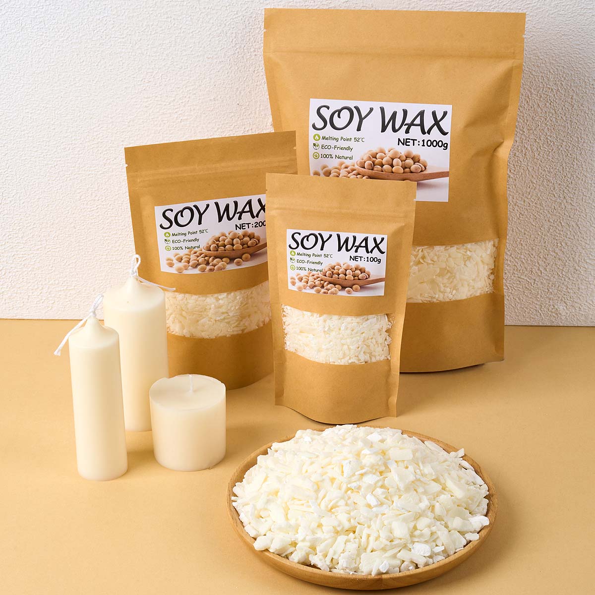 Cera de soja blanca pura de 1  - Candle Supplies To Make Candles reseña y precio