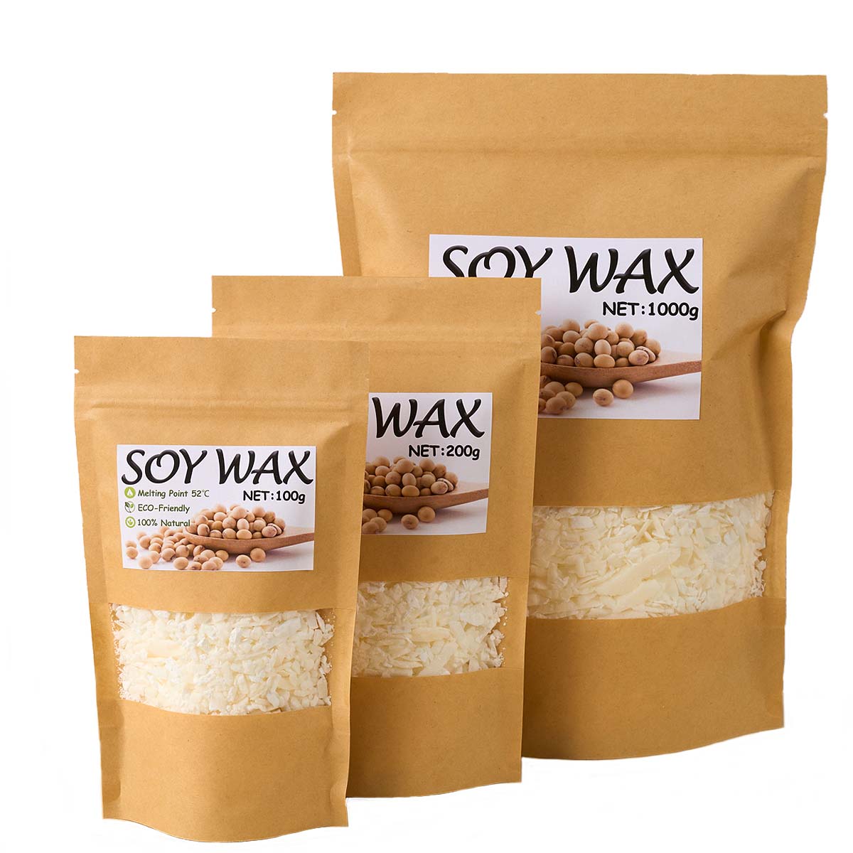 Cera de soja blanca pura de 1  - Candle Supplies To Make Candles reseña y precio